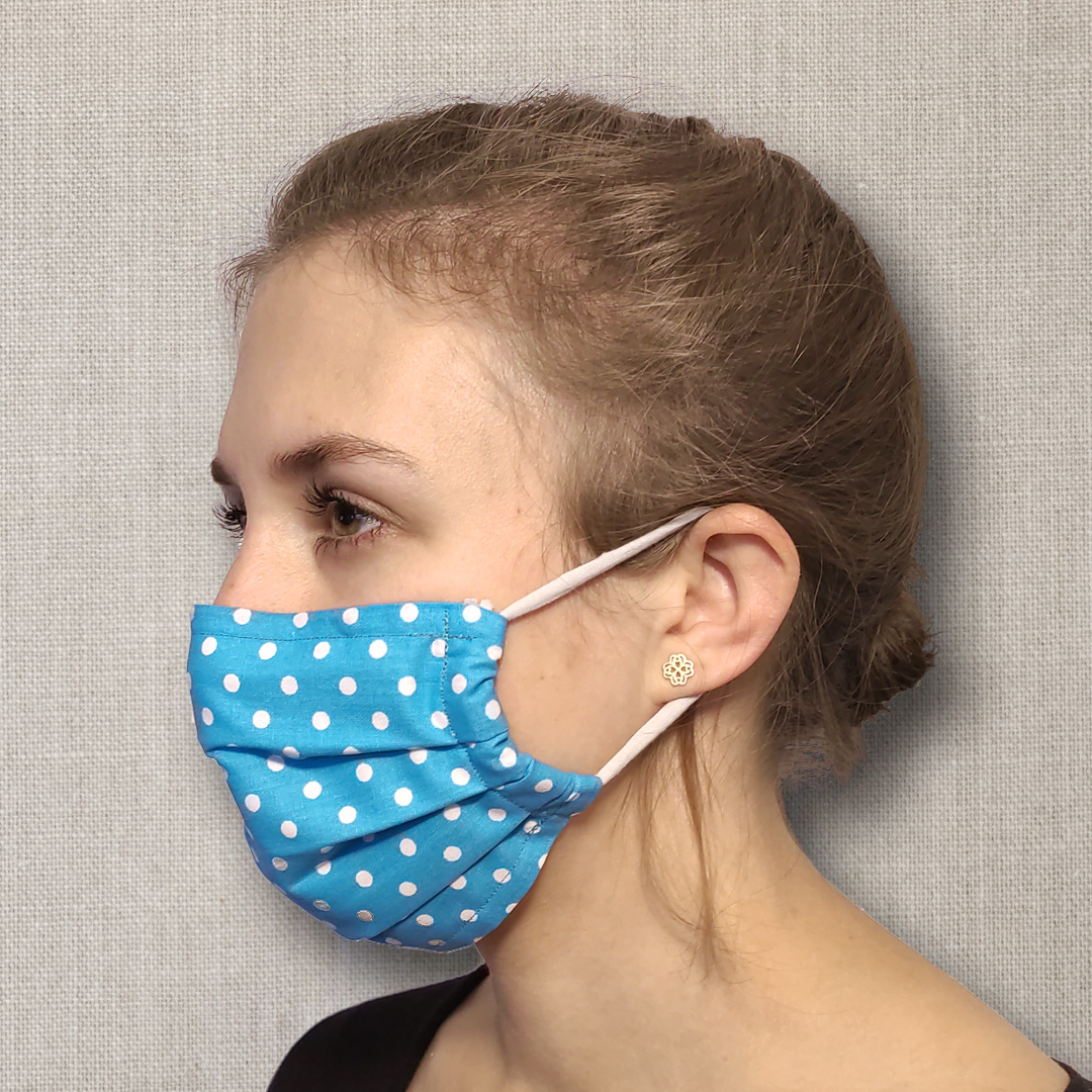 Blue White Dots Side