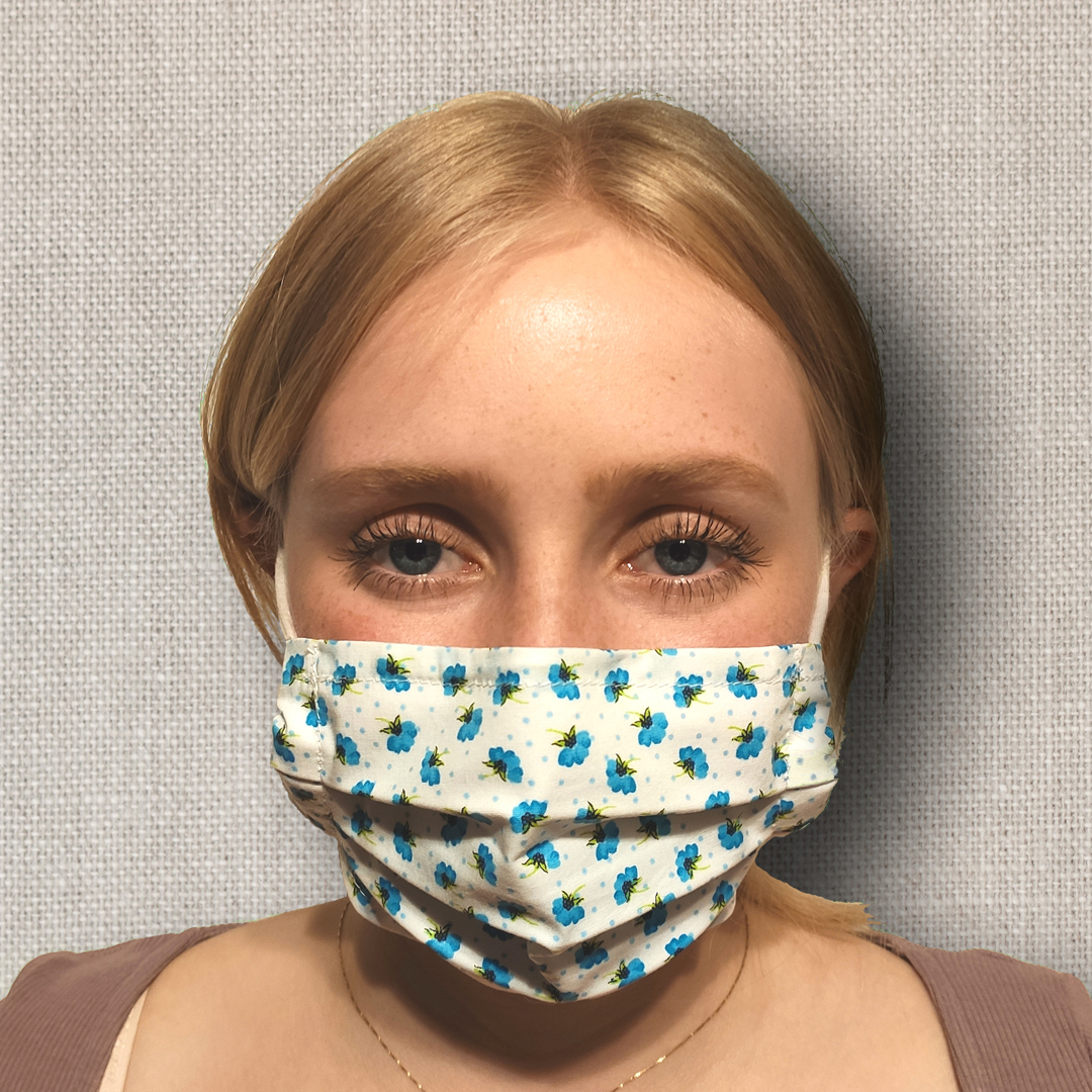 White Flower Blue Front